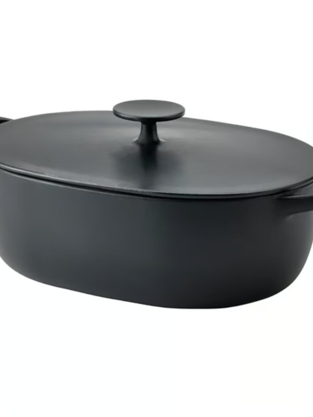 VARDAGEN 005.606.71 Pot with lid, enamelled cast iron matte/black, 6.9 qt